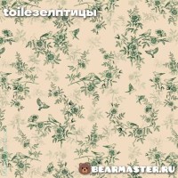 Toile de jouy - Зеленый 3 вида