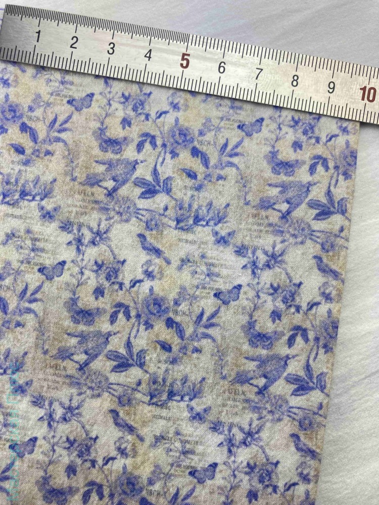 Toile de jouy птицы и бабочки
