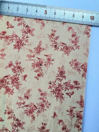 Бежевый 15 Toile de jouy птицы бордо