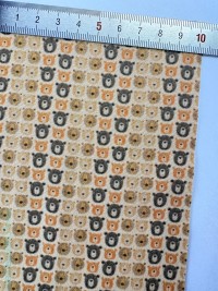 Бежевый 17 Мишки мордочки